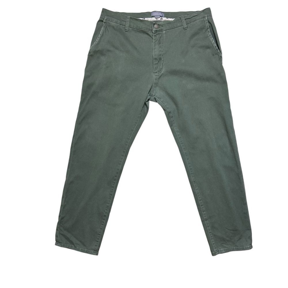 Ash & Erie Men's Olive Green Chino Pants Size 36x28 Classic Business Casual